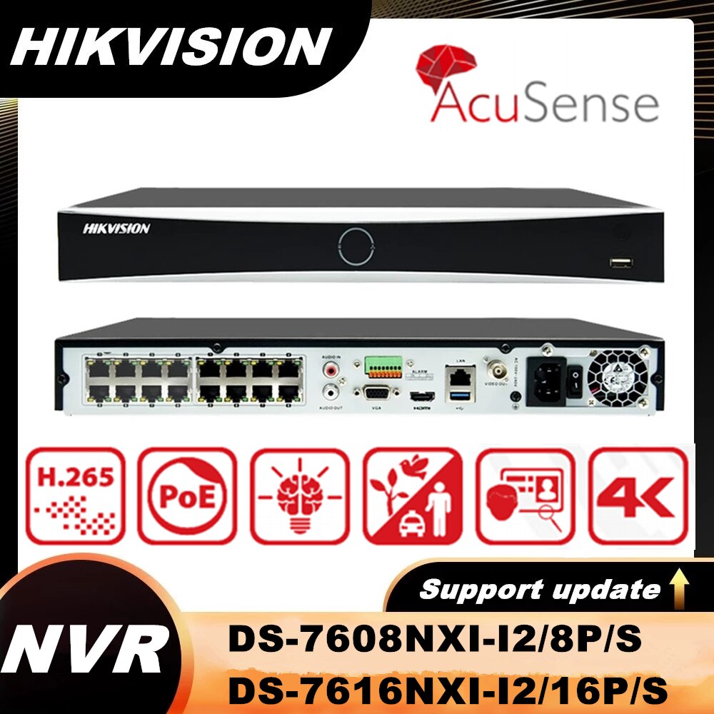 Hikvision 4K POE NVR AcuSense 1U 8POE DS-7608NXI..